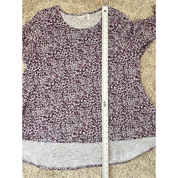 LOGO Lori Goldstein Womens L Eclectic Artsy Y2K Animal Print Swing Tunic Top - Picture 9 of 9